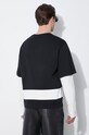 Îmbrăcăminte Neil Barrett longsleeve din bumbac Triple Layer Ready-Style Crew Neck MY70275A.Y552.118N negru