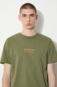Бавовняна футболка Maharishi Th Anniversary Aum 1306.OLIVE зелений