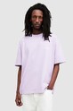 Бавовняна футболка AllSaints ACCESS SS CREW бавовна фіолетовий M038PA
