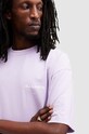 Бавовняна футболка AllSaints ACCESS SS CREW M038PA фіолетовий SS24