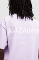 Одяг Бавовняна футболка AllSaints ACCESS SS CREW M038PA фіолетовий