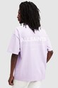 Бавовняна футболка AllSaints ACCESS SS CREW фіолетовий M038PA
