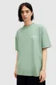 zelená Bavlnené tričko AllSaints ACCESS SS CREW Pánsky