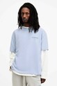 AllSaints tricou din bumbac ACCESS SS CREW albastru M038PA