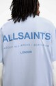 Îmbrăcăminte AllSaints tricou din bumbac ACCESS SS CREW M038PA albastru