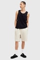 Βαμβακερό τοπ AllSaints KENDRICK VEST μαύρο M005JA