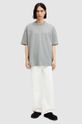 Памучна тениска AllSaints LASER SS CREW MG503Z сив