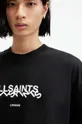 Bombažna kratka majica AllSaints SLANTED SS CREW črna