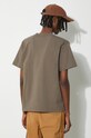Clothing A Bathing Ape cotton t-shirt Bape Camp Tee 1J80110046 brown