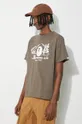 коричневый Хлопковая футболка A Bathing Ape Bape Camp Tee
