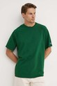 Бавовняна футболка American Vintage TEE-SHIRT MC COL ROND MLAW02DE24 зелений