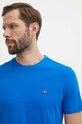 Napapijri t-shirt bawełniany SALIS niebieski NP0A4H8DB2L1