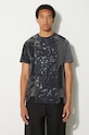 Хлопковая футболка Needles 5 Cuts S/S Tee - B&W Mishmash узор чёрный OT307