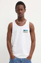 Quiksilver t-shirt bawełniany LINE UP nadruk beżowy EQYZT07705
