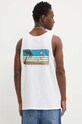 Odzież Quiksilver t-shirt bawełniany LINE UP EQYZT07705 beżowy