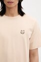 Памучна тениска Maison Kitsuné Bold Fox Head Patch Comfort Tee Shirt бежов MM00127KJ0118