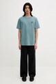 Maison Kitsuné t-shirt bawełniany Bold Fox Head Patch Comfort Tee Shirt MM00127KJ0118 turkusowy