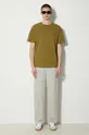 Bavlněné tričko Maison Kitsuné Bold Fox Head Patch Comfort Tee Shirt zelená