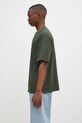 Памучна тениска Maison Kitsuné Bold Fox Head Patch Oversize Tee Shirt LM00107KJ0119 зелен SS25