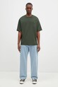 Maison Kitsuné cotton t-shirt Bold Fox Head Patch Oversize Tee Shirt LM00107KJ0119 green