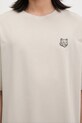 Bavlnené tričko Maison Kitsuné Bold Fox Head Patch Oversize Tee Shirt béžová LM00107KJ0119