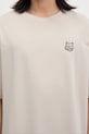 Памучна тениска Maison Kitsuné Bold Fox Head Patch Oversize Tee Shirt бежов LM00107KJ0119