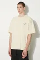 béžová Bavlněné tričko Maison Kitsuné Bold Fox Head Patch Oversize Tee Shirt