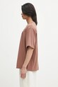 Памучна тениска Maison Kitsuné Bold Fox Head Patch Oversize Tee Shirt LM00107KJ0119 кафяв SS25