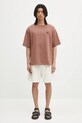 Maison Kitsuné cotton t-shirt Bold Fox Head Patch Oversize Tee Shirt LM00107KJ0119 brown