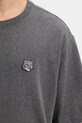 Памучна тениска Maison Kitsuné Bold Fox Head Patch Oversize Tee Shirt сив LM00107KJ0119