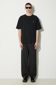 Pamučna majica Maison Kitsuné Bold Fox Head Patch Oversize Tee Shirt LM00107KJ0119 crna SS25