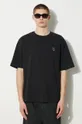 black Maison Kitsuné cotton t-shirt Bold Fox Head Patch Oversize Tee Shirt