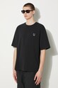 Pamučna majica Maison Kitsuné Bold Fox Head Patch Oversize Tee Shirt LM00107KJ0119 crna