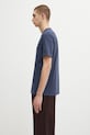Maison Kitsuné tricou din bumbac Chillax Fox Patch Regular Tee Shirt LM00110KJ0008 bleumarin SS25