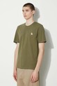 Бавовняна футболка Maison Kitsuné Chillax Fox Patch Regular Tee Shirt сірий LM00110KJ0008