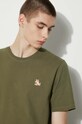 Maison Kitsuné cotton t-shirt Chillax Fox Patch Regular Tee Shirt LM00110KJ0008 gray