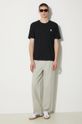 Bavlnené tričko Maison Kitsuné Chillax Fox Patch Regular Tee Shirt LM00110KJ0008 čierna AW24