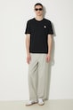 Хлопковая футболка Maison Kitsuné Chillax Fox Patch Regular Tee Shirt LM00110KJ0008 чёрный SS25