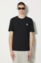 Хлопковая футболка Maison Kitsuné Chillax Fox Patch Regular Tee Shirt чёрный LM00110KJ0008