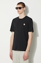 Хлопковая футболка Maison Kitsuné Chillax Fox Patch Regular Tee Shirt LM00110KJ0008 чёрный