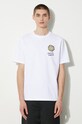 Maison Kitsuné cotton t-shirt Floating Flower Comfort Tee-Shirt MM00128KJ0118 white SS24