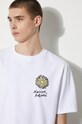 Maison Kitsuné cotton t-shirt Floating Flower Comfort Tee-Shirt MM00128KJ0118 white