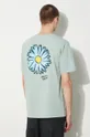 zelená Bavlněné tričko Maison Kitsuné Floating Flower Comfort Tee-Shirt