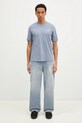 Pamučna majica Maison Kitsuné Fox Head Patch Regular Tee Shirt plava LM00104KJ0008