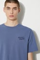 Maison Kitsuné t-shirt bawełniany Handwriting Comfort Tee Shirt MM00126KJ0118 niebieski