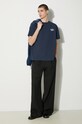 Maison Kitsuné cotton t-shirt Handwriting Comfort Tee Shirt MM00126KJ0118 navy AA00