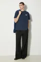 Bavlněné tričko Maison Kitsuné Handwriting Comfort Tee Shirt námořnická modř