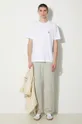 Βαμβακερό μπλουζάκι Maison Kitsuné Speedy Fox Patch Comfort Tee Shirt λευκό