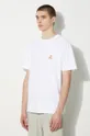 biały Maison Kitsuné t-shirt bawełniany Speedy Fox Patch Comfort Tee Shirt