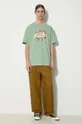 Bavlnené tričko Maison Kitsuné Surfing Foxes Comfort Tee Shirt zelená